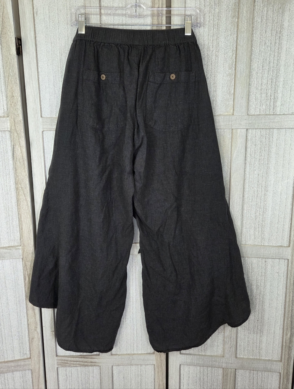 Patagonia Womens Garden Island Pants Size XL Gray Wrap Style Wide Leg - Picture 3 of 13